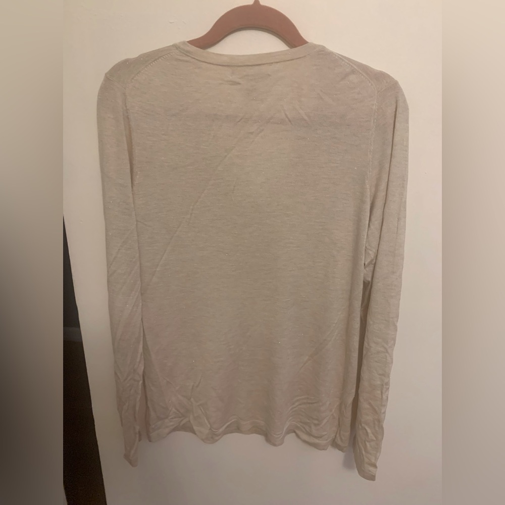 Light gray sheer top